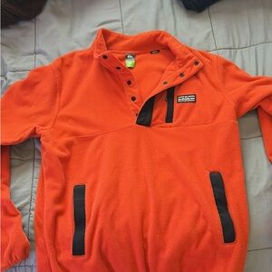 Quiksilver Men's Bright Orange Fleece Jacket